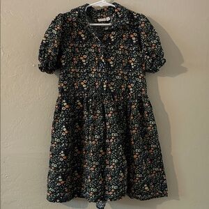 Girls Collared Floral Dress